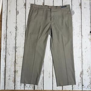 Perry Ellis Men's Gray slacks Pants Portfolio FLex Flat front 40/30